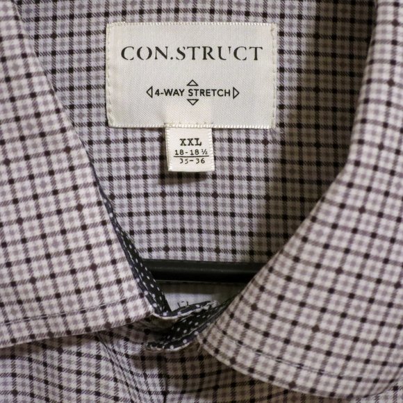 Con.Struct Shirt Mens 2XL Long Sleeve Button 4 Way Stretch Performance - Picture 3 of 7